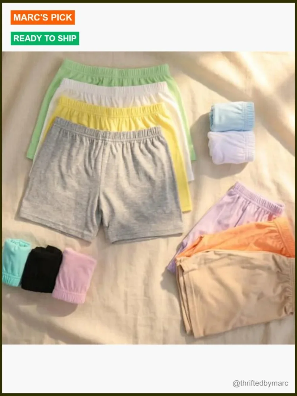 12 Pack Girls Bike Shorts Biker Shorts Toddler Dance Shorts Pastel Under Dress